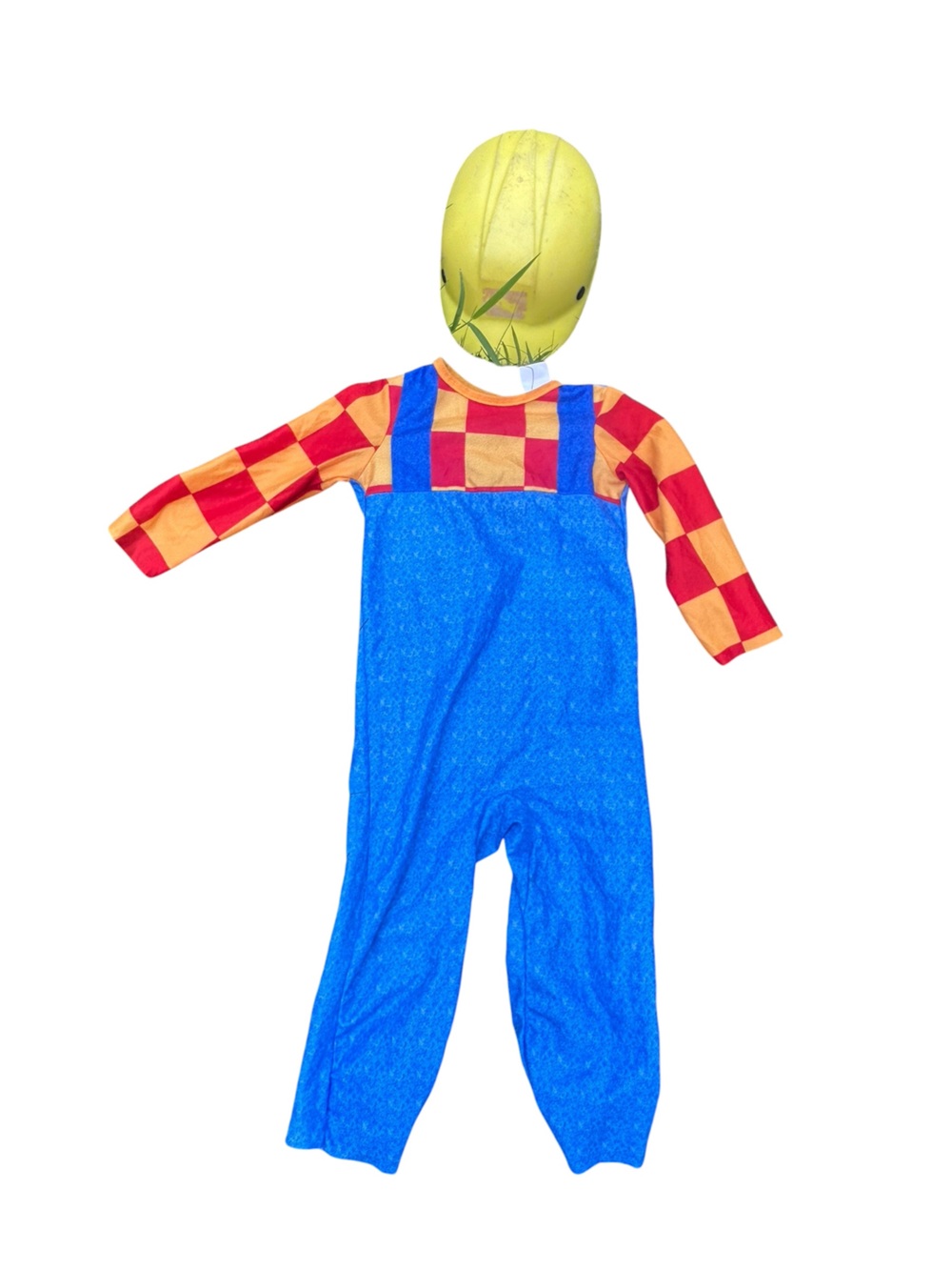 Vintage Bob The Builder Costume Boys Size 2-4  Jumpsuit Construction Hat 2001
